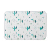 Starburst Mid Century Modern Pattern Blauwgroen Aq Badmat (Voorkant)