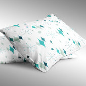 Starburst Mid Century Modern Pattern Blauwgroen Aq Kussensloop