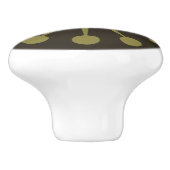 Starburst Mid Century Pattern Earth Hues Keramische Knop (Zijkant)