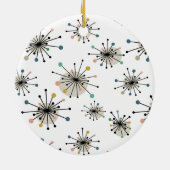 Starburst midden eeuw Moderne kerstfeestdag Keramisch Ornament (Achterkant)