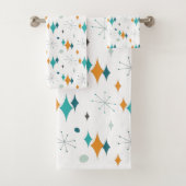 Starburst modern patroon uit midden eeuw bad handdoek (Insitu)