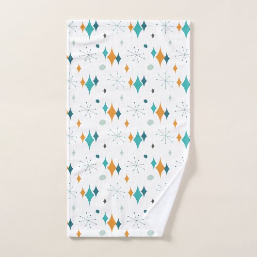 Starburst modern patroon uit midden eeuw bad handdoek (Handdoek)