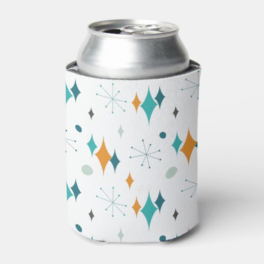 Starburst modern patroon uit midden eeuw blikjeskoeler (Blikje Voorkant)