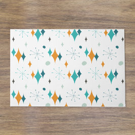 Starburst modern patroon uit midden eeuw deurmat