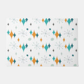 Starburst modern patroon uit midden eeuw deurmat (Voorkant)