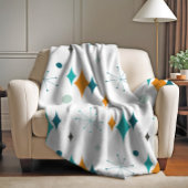 Starburst modern patroon uit midden eeuw fleece deken