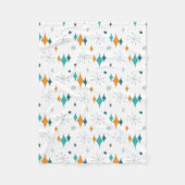 Starburst modern patroon uit midden eeuw fleece deken (Voorkant)