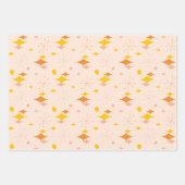 Starburst modern patroon uit midden eeuw inpakpapier vel (Voorkant 2)