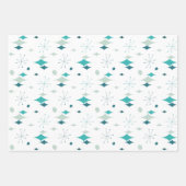 Starburst modern patroon uit midden eeuw inpakpapier vel (Voorkant)