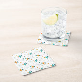 Starburst modern patroon uit midden eeuw kartonnen onderzetters (Insitu)