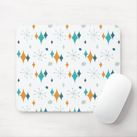 Starburst modern patroon uit midden eeuw muismat (Met muis)