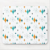 Starburst modern patroon uit midden eeuw muismat (Voorkant)