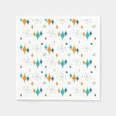 Starburst modern patroon uit midden eeuw servet (Voorkant)