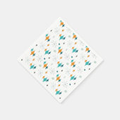 Starburst modern patroon uit midden eeuw servet (Hoek)