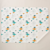 Starburst modern patroon uit midden eeuw sherpa deken (Voorkant (horizontaal))