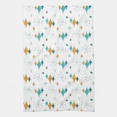 Starburst modern patroon uit midden eeuw theedoek (Verticaal)