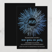 Starburst New Years Eve Feestuitnodiging Kaart (Voorkant / Achterkant)