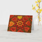'Starburst of Love' Blank Wenskaart Kaart (Gele Bloem)
