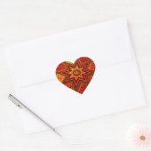 'Starburst of Love' Heart Stickers (Envelop)