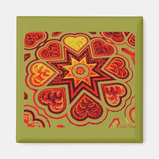 'Starburst of Love' Magnet (Voorkant)