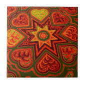 "Starburst of Love" Trivet/Tegel Tegeltje (Voorkant)