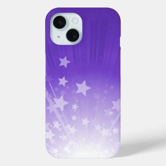 Starburst Paarse en witte Case-Mate iPhone Case (Achterkant)