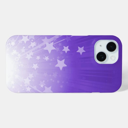 Starburst Paarse en witte Case-Mate iPhone Case (Achterkant (horizontaal))
