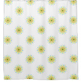 Starburst Patroon Retro Douchegordijn (Voorkant)