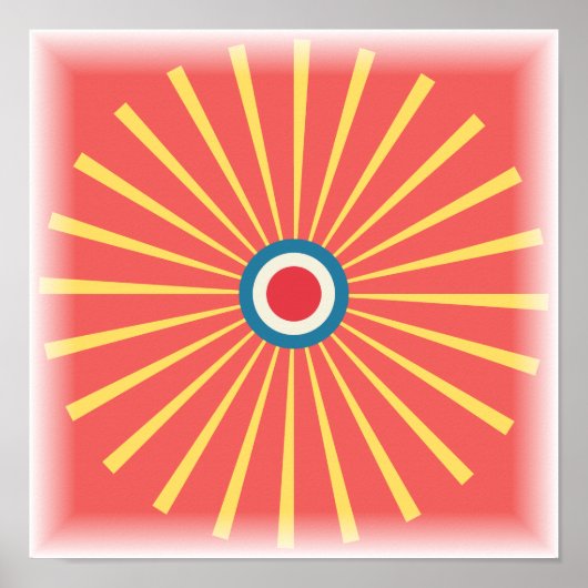 Starburst-patroon - Retro midcentury-afdruk Poster (Voorkant)
