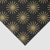 Starburst patroon zwart en goud tissuepapier (Detail)