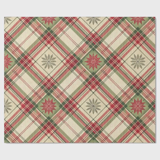 Starburst Plaid Cadeaupapier (Vlak)