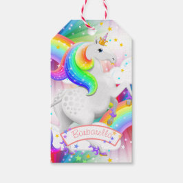 Starburst Regenboog Prinses Eenhoorn Verjaardag Cadeaulabel