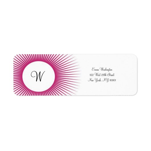 Starburst: Retouradreslabels Etiket (Voorkant)