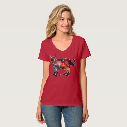 Starburst Ruimte In Katten T-shirt (Voorkant volledig)