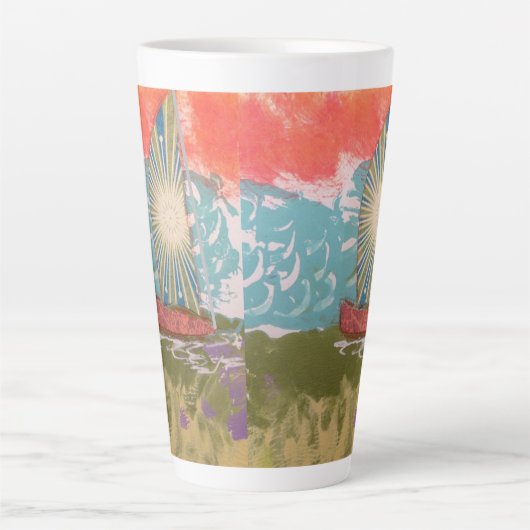 Starburst Sail Latte Mok (Voorkant)