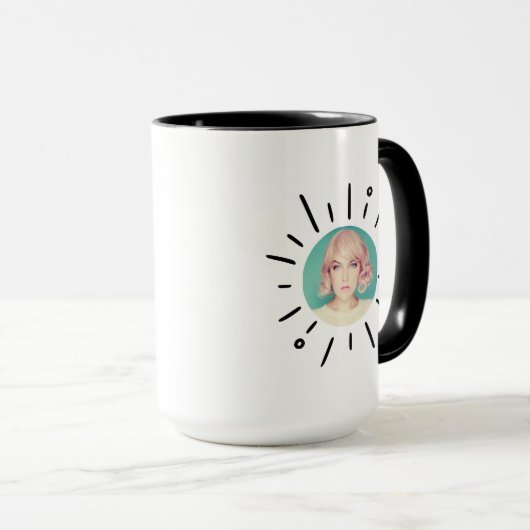 STARBURST |  Simple Fun & Playful Custom Photo Mug Mok (Voorkant rechts)