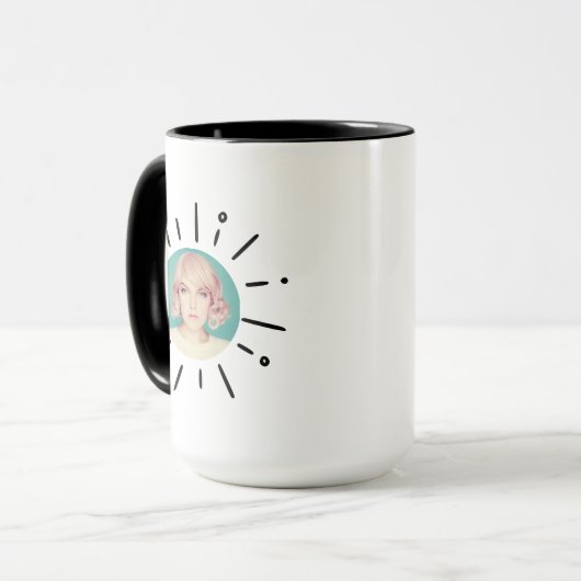 STARBURST | Simple Fun & Playful Custom Photo Mug Mok (Voorkant links)