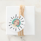 STARBURST | Simple Round Fun Custom Photo Bedankjes Labels (In situ)