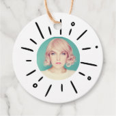 STARBURST | Simple Round Fun Custom Photo Bedankjes Labels (Voorkant)