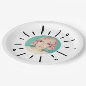 STARBURST | Simple Round Fun Custom Photo Papieren Bordje (Gekanteld)