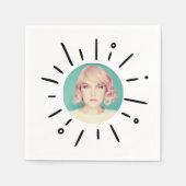 STARBURST | Simple Round Fun Custom Photo Servet (Voorkant)