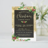 Starburst Snowflakes | Uitnodiging voor kerstfeest (Staand voorkant)