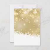 Starburst Snowflakes | Uitnodiging voor kerstfeest (Achterkant)