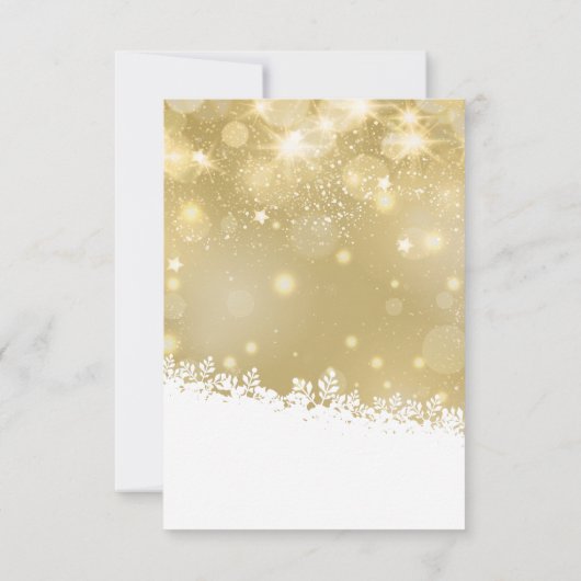 Starburst Snowflakes | Uitnodiging voor kerstfeest (Achterkant)