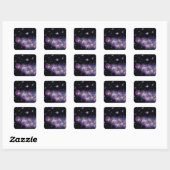 Starburst Stellar Fireworks Finale Buitenspatie Vierkante Sticker (Vel)