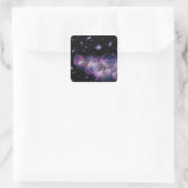 Starburst Stellar Fireworks Finale Buitenspatie Vierkante Sticker (Tas)