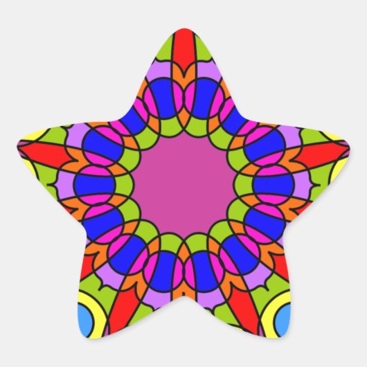 Starburst Ster Sticker (Voorkant)