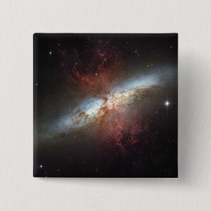 Starburst sterrenstelsel, Messier 82 Vierkante Button 5,1 Cm