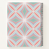Starburst Striped Tegel Pattern in Red, Green, Blu Notitieboek (Achterkant)