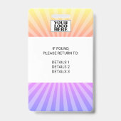 Starburst Sunshine Conference Event Badge (Achterkant)